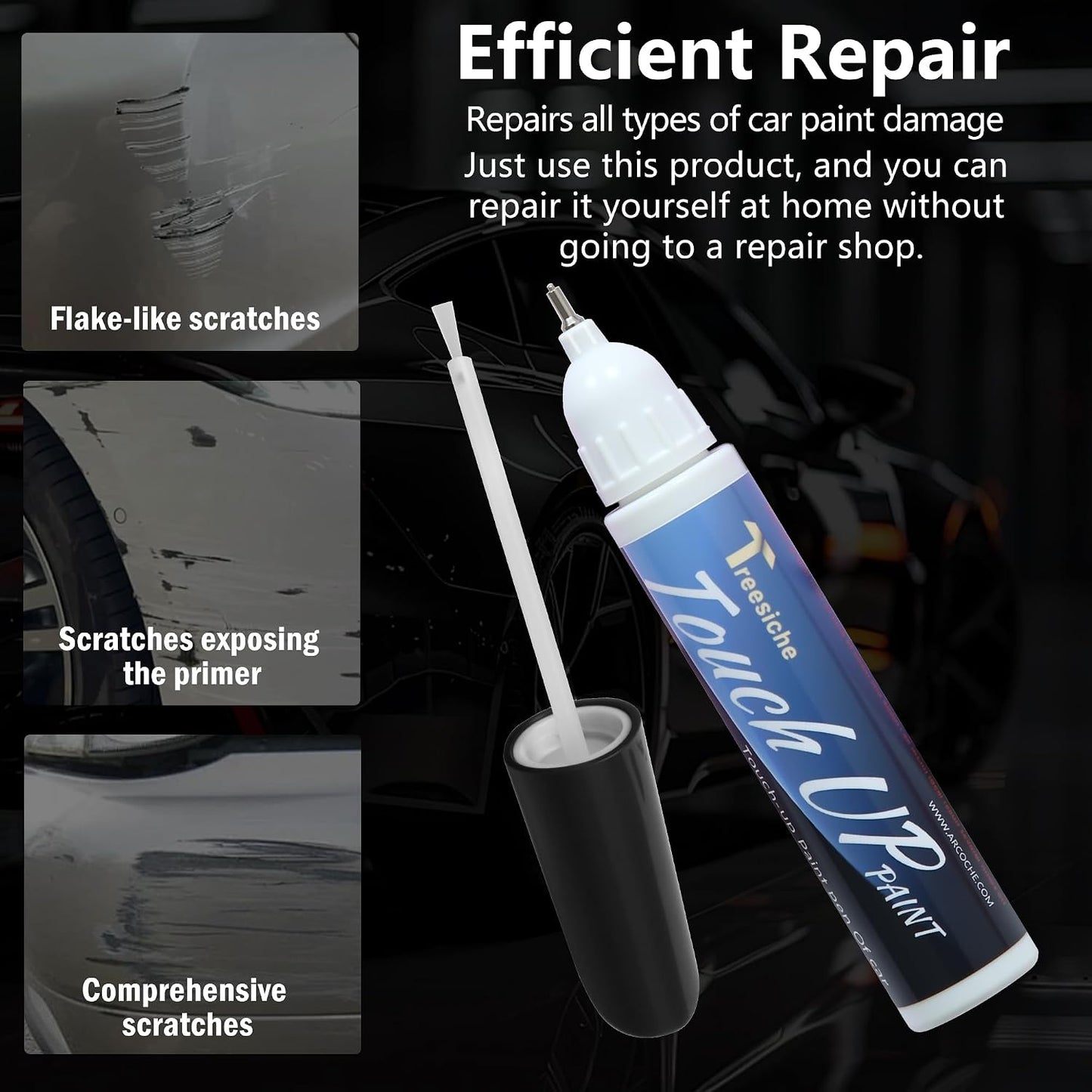 212 Obsidian Touch Up Paint for Lexus Match, Car Paint Scratch Repair kit, 2 in 1 Scratch Remover Pen with Color-Matched Rapid Drying of Paint Coating