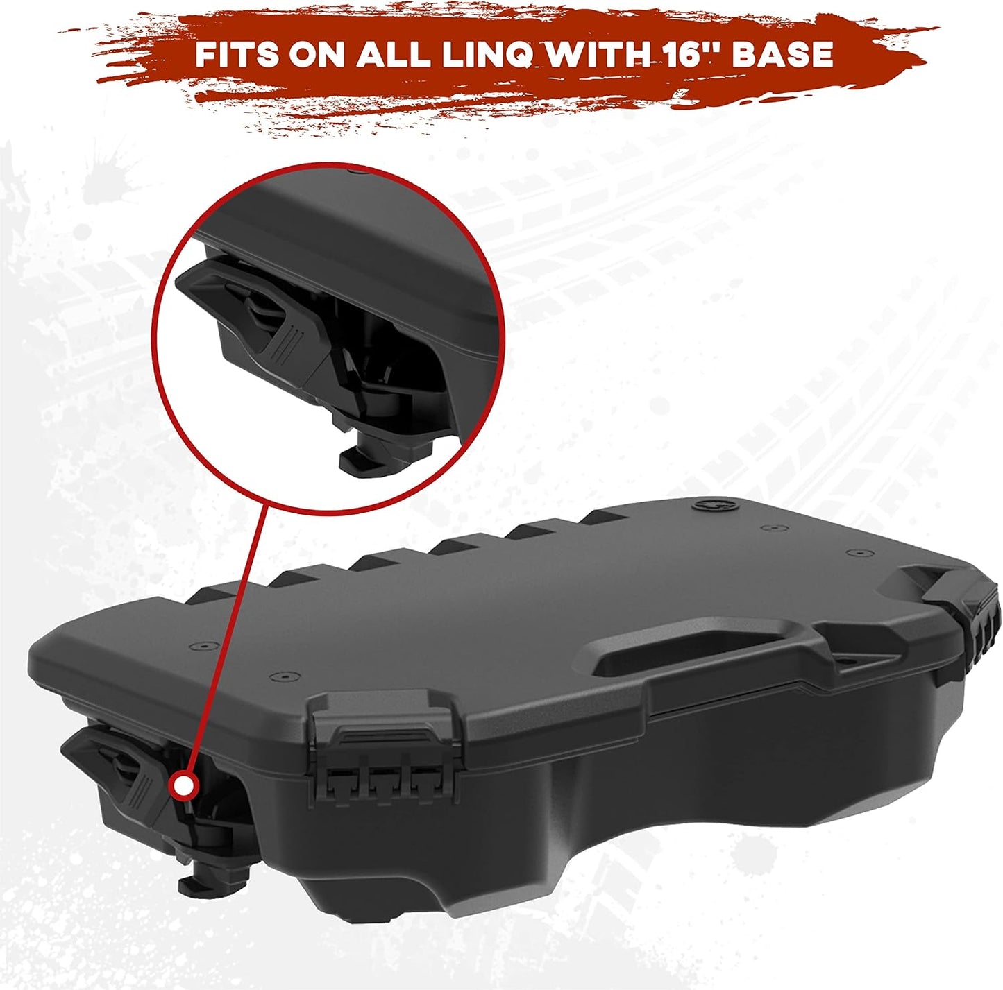 SAUTVS Modular Cargo Box for Can-Am Maverick, 10 L / 2.6 Gallon Rugged Rear Cargo Box with Lid for Can Am Maverick X3 MAX/Trail/Defender/Commander Accessorie (Replace #715005494)
