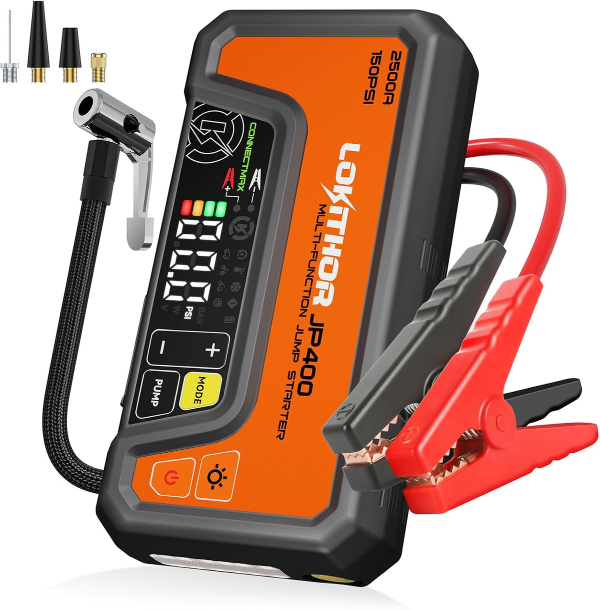 LOKITHOR JP400 Jump Starter with Air Compressor for 8.5L Gas/6.5L Diesel