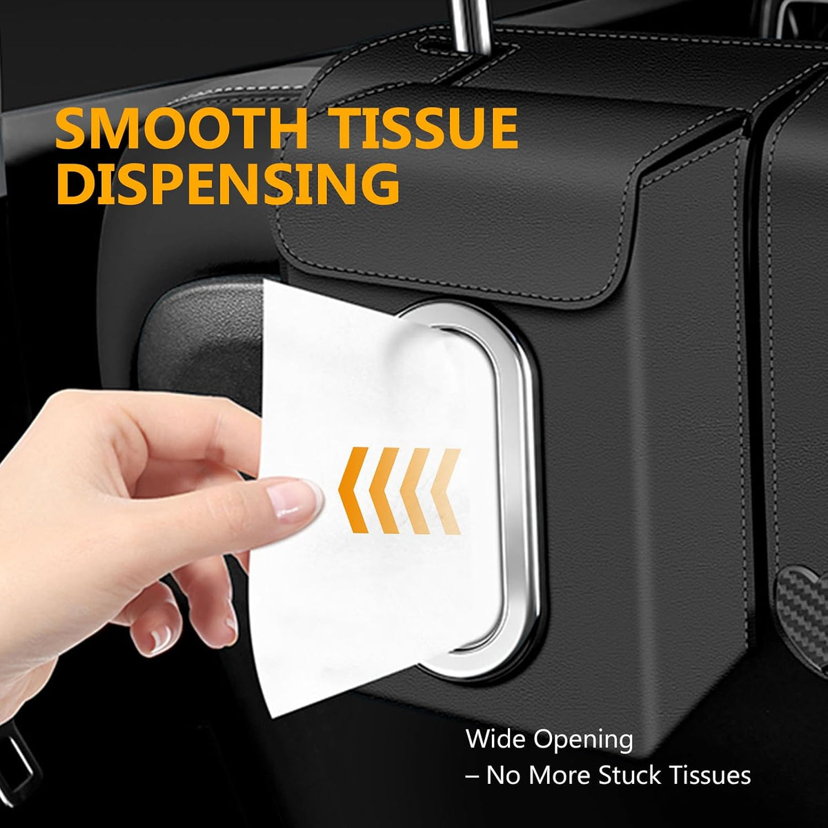 Car Tissue Holder Backseat Organizer Universal Fit Fits 100 Tissues
