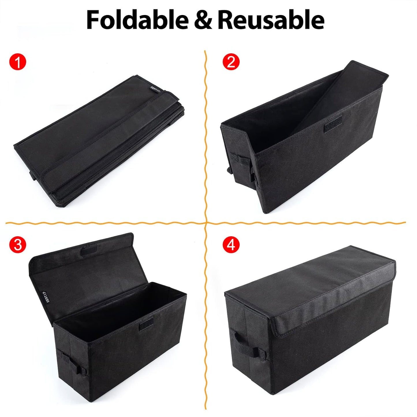 UENTIP DVD Storage Boxes-Pack of 2 DVD CD Case Storage, For Car Home Travel | DVD Holder, 17.25"x6.25"x8", Foldable Container with Lid, Holds 40 Full Jewel Case DVDs, 80 Slim Case DVDs, 200 Sleeved Discs