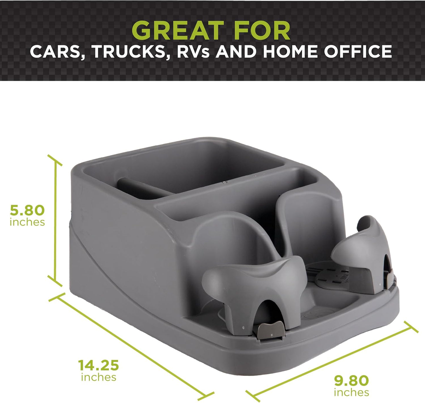 GO GEAR SC-CHA Console, Charcoal, Includes Storage for CDs, Pens and Coins