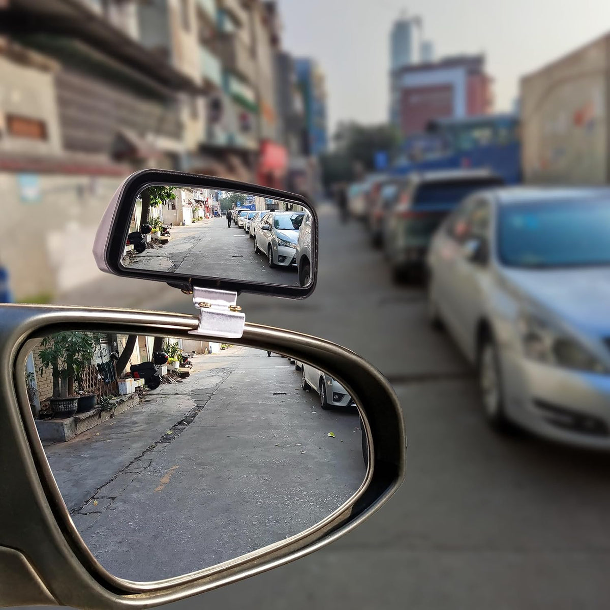 Rearview mirror blind spot mirro, Car Blind Spot Side Mirror, Rear View Auxiliary Blind Spot Mirror, Adjustable Blindspot Convex Wide Angle Side Rearview Mirror With fixing With most Car 2pcs