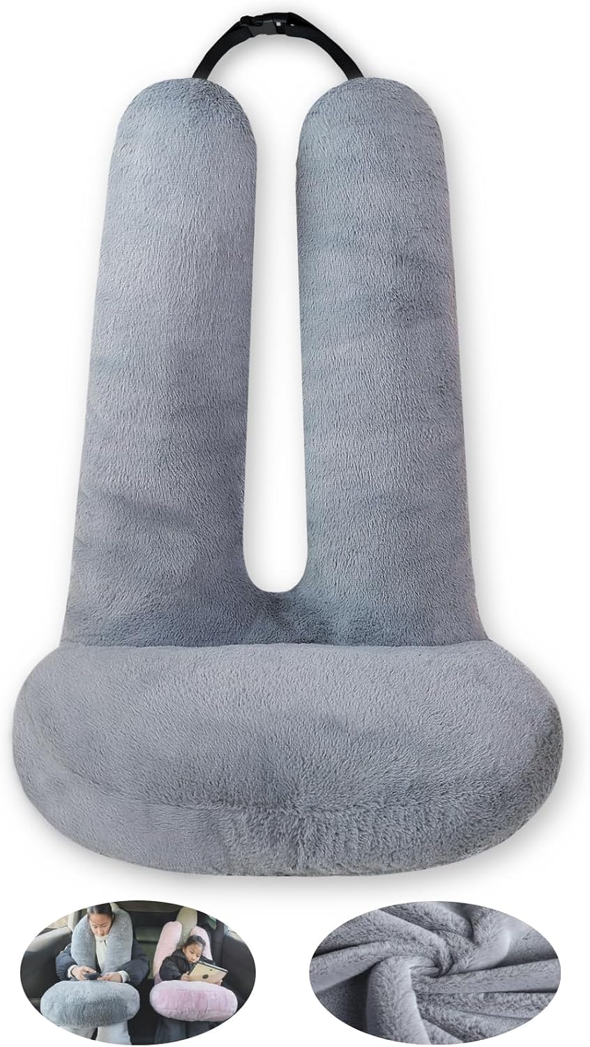 FHSGGP Travel Pillow Cushion for The Back Seat of Car Car Pillow Blue | for Kids A Sleeping Artifact Suitable for Long-Distance Travel of Adults and Children Travel Pillow for Kids