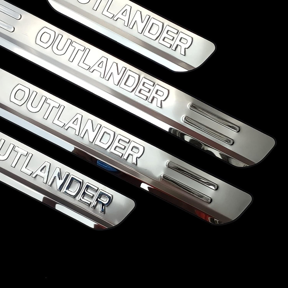 Car Door Sill Scuff Protector Accessories for Mitsubishi Outlander 2025 2023 2013-2022, Stainless Steel Door Entry Guard Plate Trim Cover, Auto Accessory Parts Kick Panels