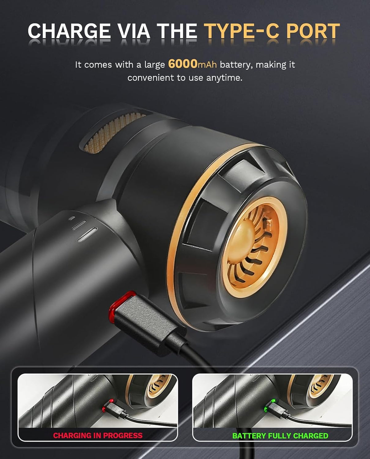 Foldable Cordless Handheld Car Vacuum Cleaner,Mini Vac Duster