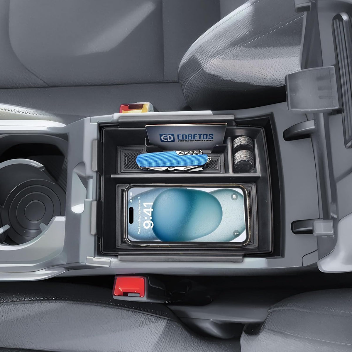Dual Layer Center Console Organizer Tray for 2025 2026 Kia K4 Accessories