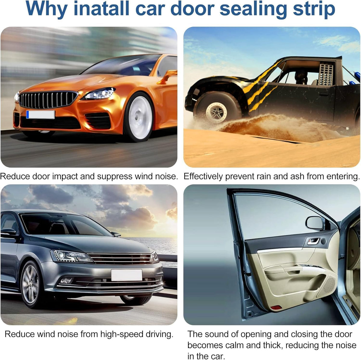 Automotive Door Weather Stripping 20Ft Car Door Rubber Edge Trim Seal Strip Gasket with Side Bulb for Car Bus Camper Boat RV Truck Doors