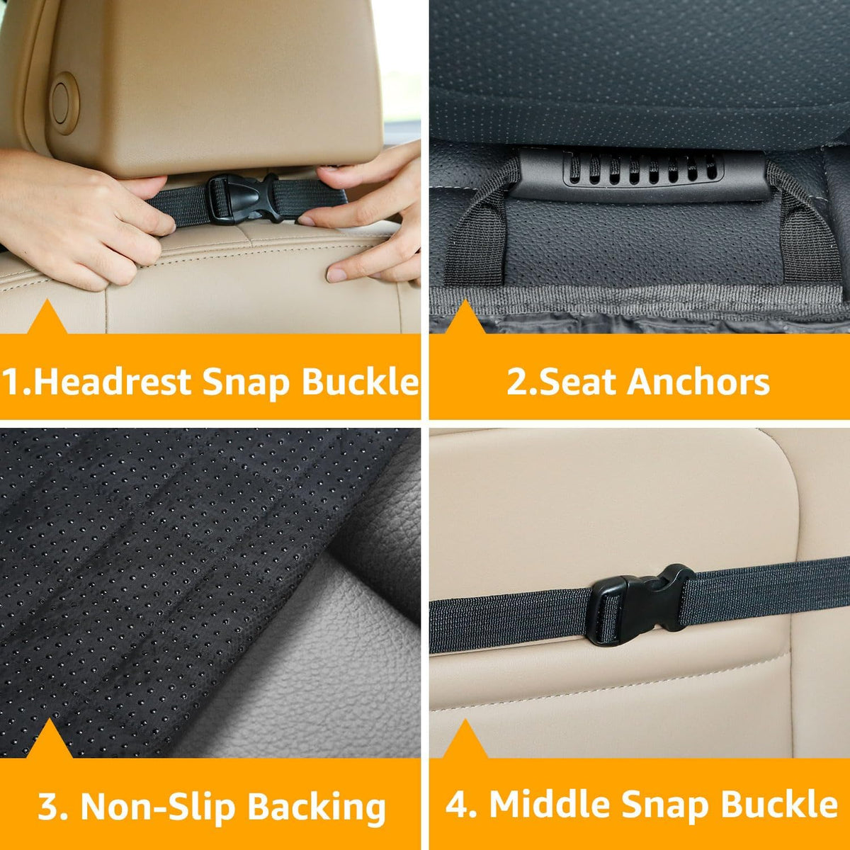 PETICON Waterproof Front Seat Car Cover, Full Protection Dog Car Seat Cover