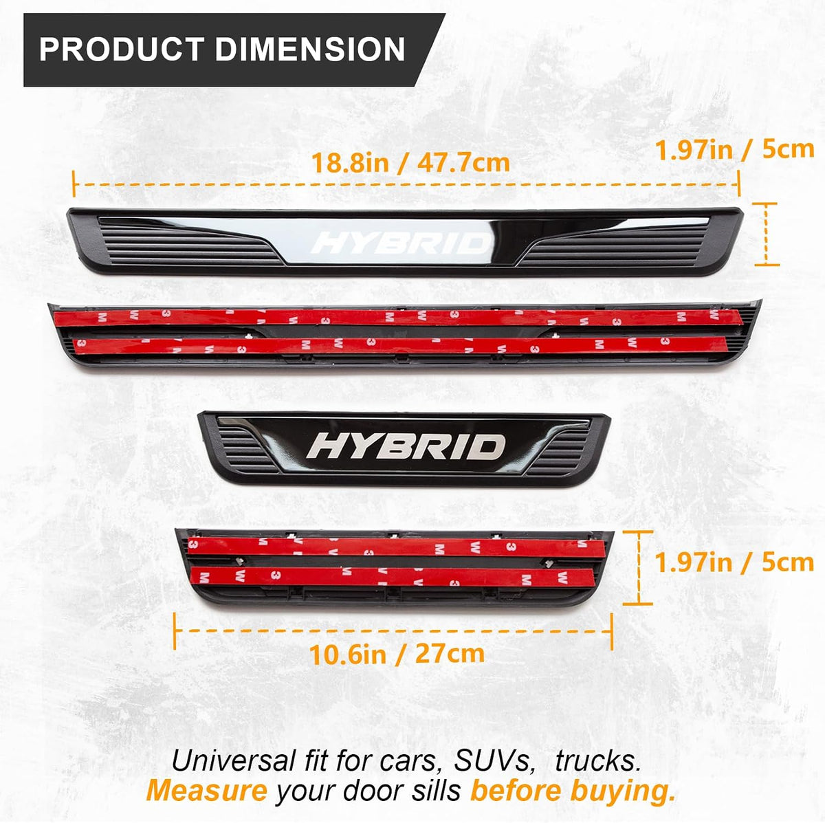 Door Sill Protector for Car Hybrid Trim