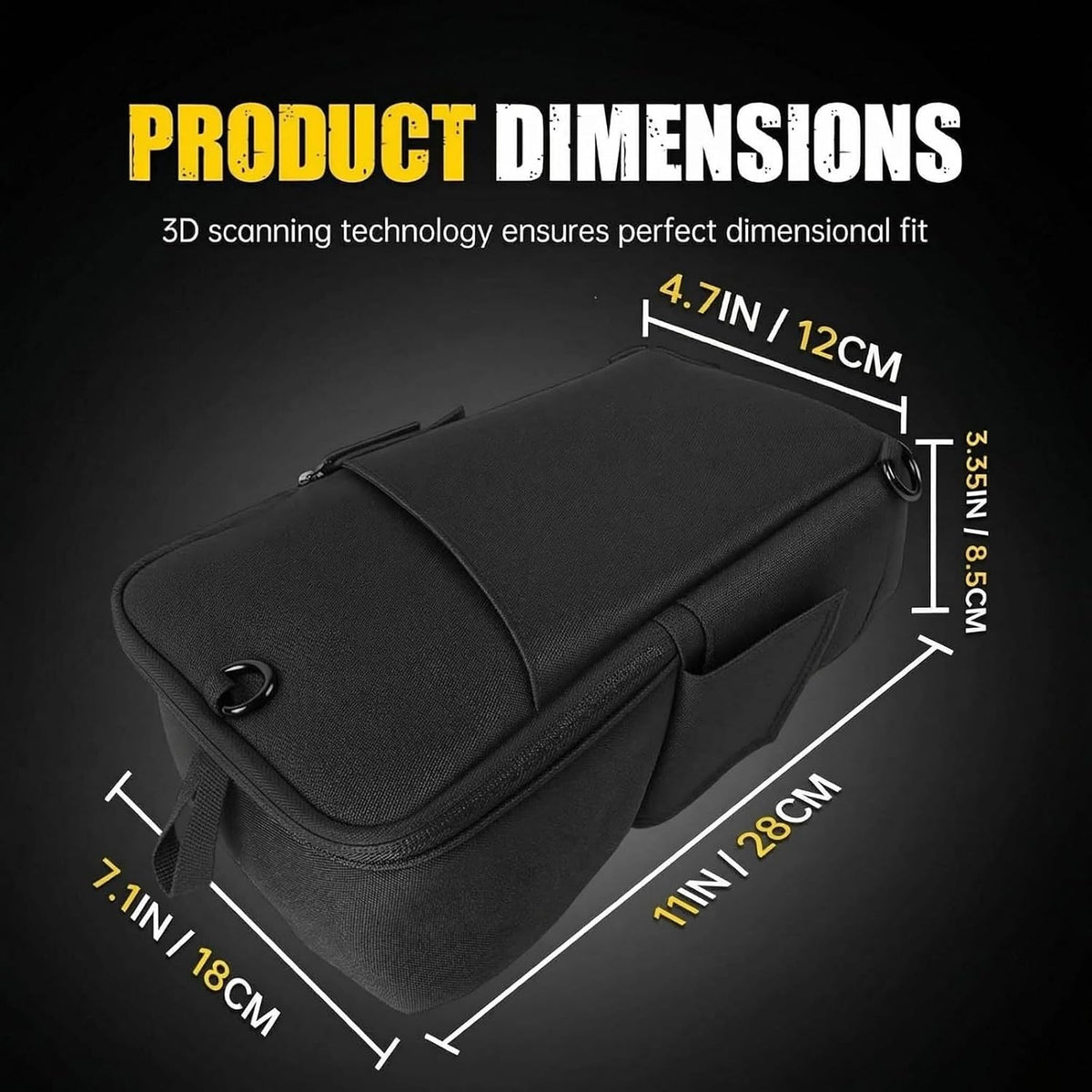 Car Trunk Organizer Pocket for Subaru Forester SK 2019-2024, Black