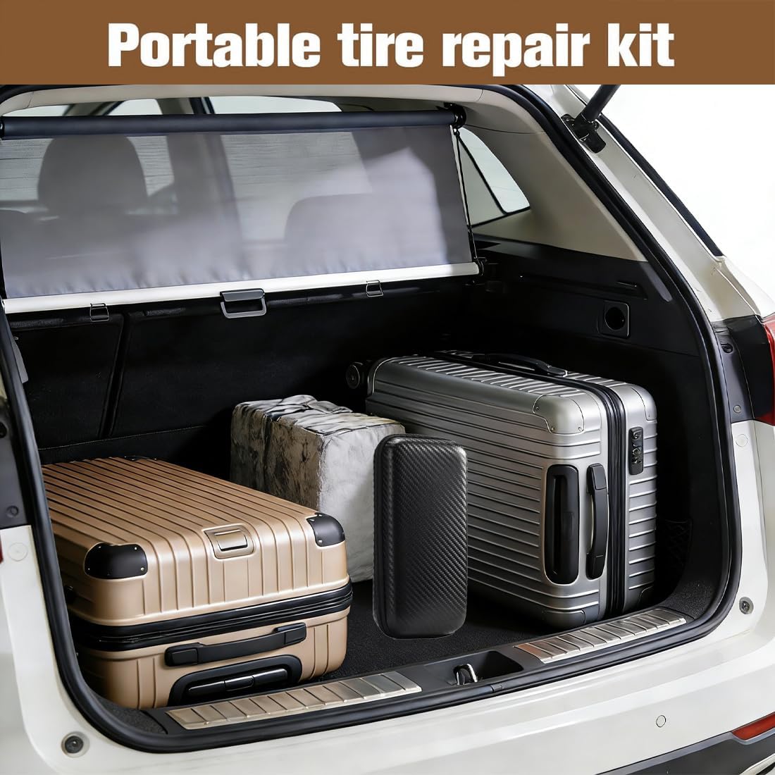 100PCS tire Repair Rubber Nail kit,Fix Without Tire Removal,Three Sizes tire Screw Plugs Tread Repair for Car,Truck,Motorcycle,SUV,Includes Tools Portable Case.