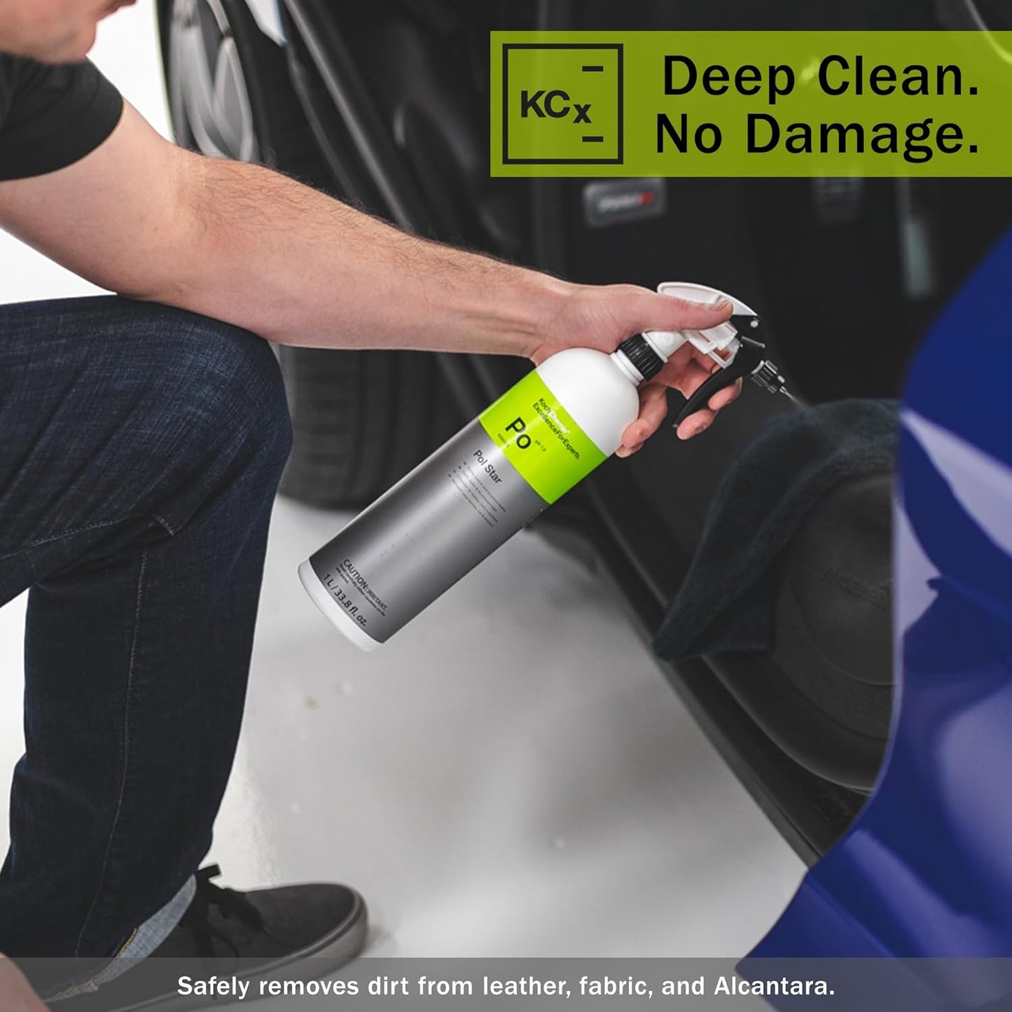 KOCHCHEMIE Pol Star - Vehicle Leather & Suede Cleaner; Effective Natural Vehicle Cleaner with Protection Formula; Cleans and Protects Cars Without Leaving Water Marks (1 Liter)