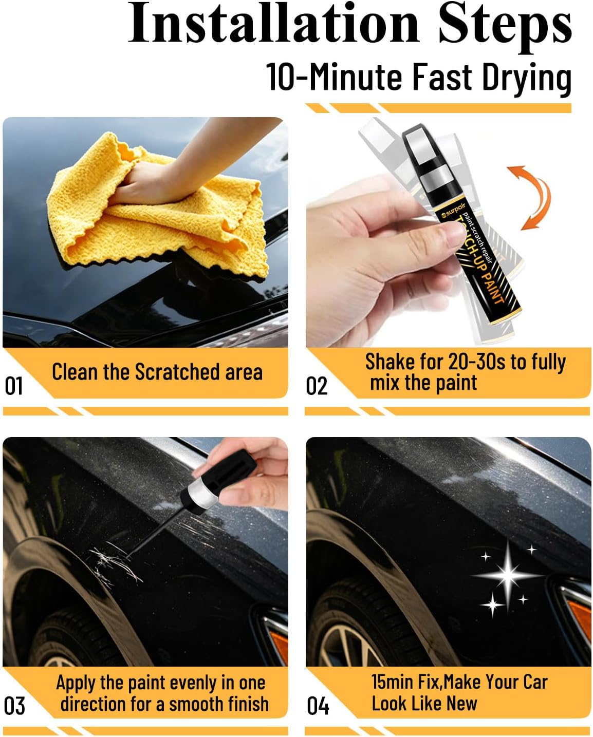 Pearl White PPSW Touch up Paint for Tesla Car Scratch Remover Pen