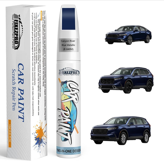 B-640M Canyon River Blue Metallic Car Touch Up Paint for Honda, Color Match Auto Paint Repair Pen,Professional Car Scratch Repair Remover Pen Quick Drying, Easy to Use and Fix