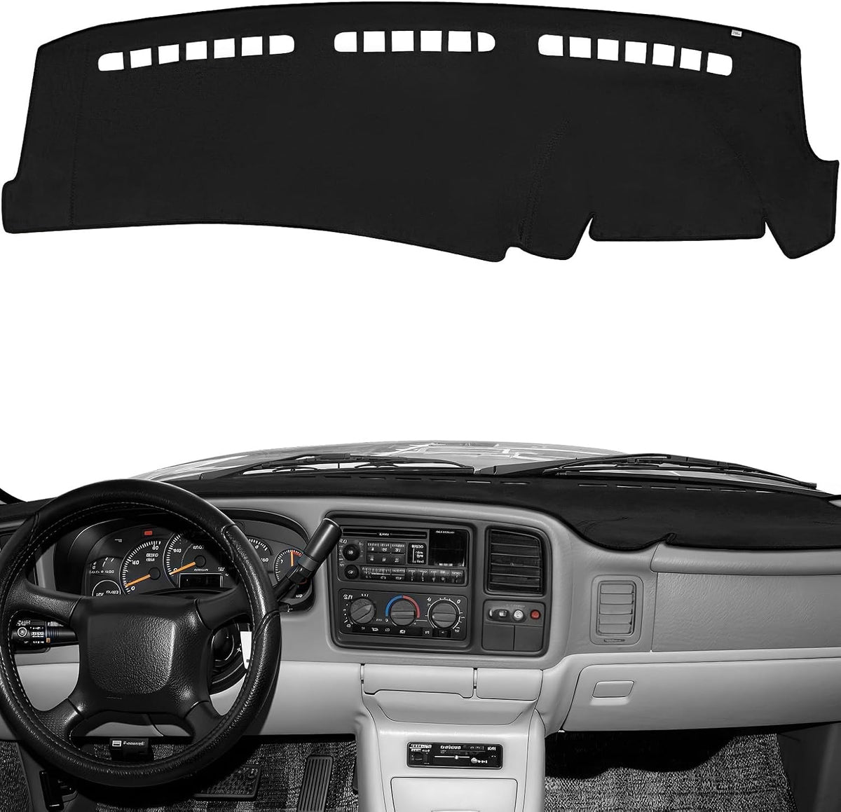 JOYTUTUS Dash Cover Dashboard Cover Mat Compatible with 1999-2006 Silverado/Sierra & 2007 Silverado/Sierra Classic & 2000-2006 Yukon/Yukon XL/Suburban Tahoe Avalanche, Car Interior Dash Board Cover