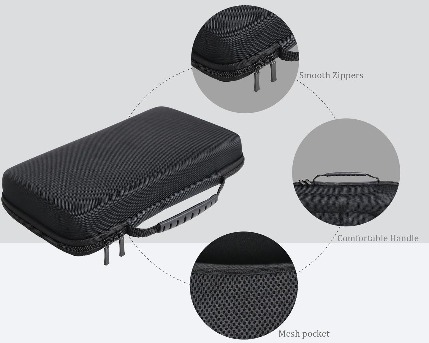 Hard Carrying Case Compatible with JBL Wireless Two Microphone System,Storage JBL Mic, Receiver, Adapter, AA Batteries-Black (Box Only)