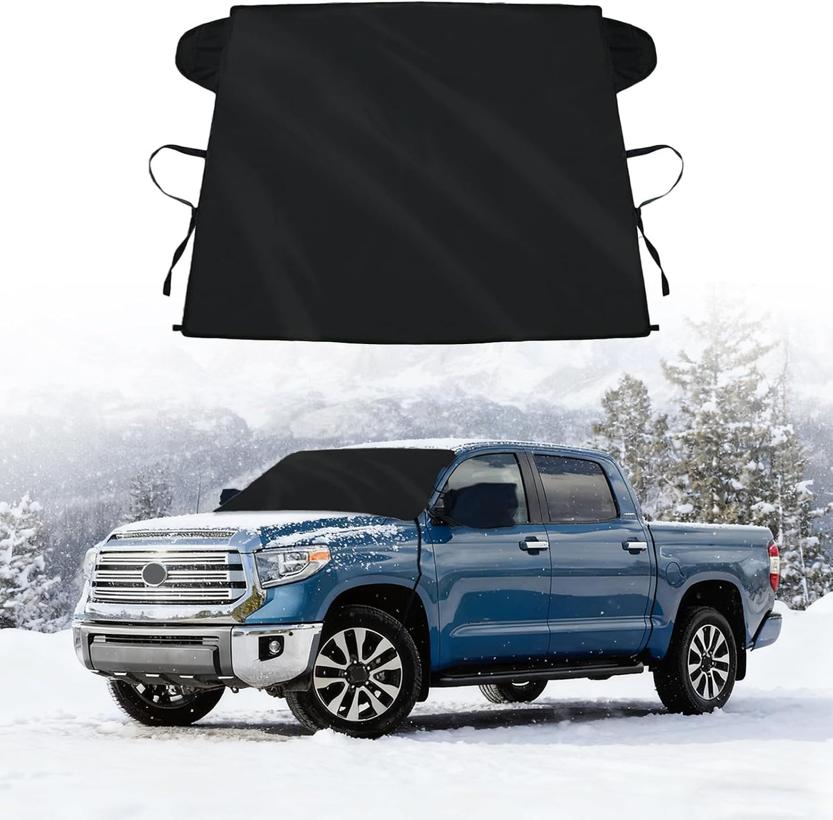 Windshield Cover for Ice and Snow for Dodge RAM 2500 3500 2010-2026, Double-Layer Oxford Fabric Windshield Cover, Winter Windshield Snow Removal Protector Car Shield Outdoor Accessories (78"x47")