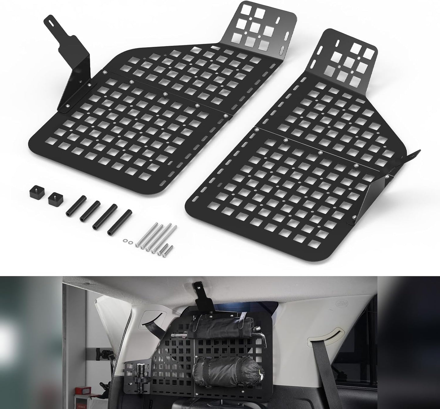 Bevinsee Rear Window Modular Panel Steel, Modular Storage Panel System, Compatible with Toyota 4Runner 2010-2024, Replaced 64740-35120-C0, 5th Gen 4Runner Accessories