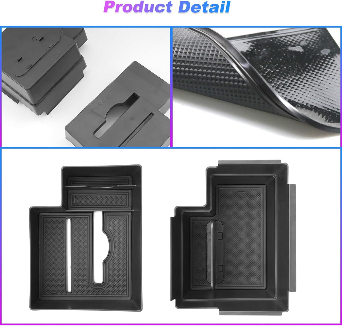 SXCY 2PCS for 2025 2026 2027 Ford Explorer Center Console Organizer