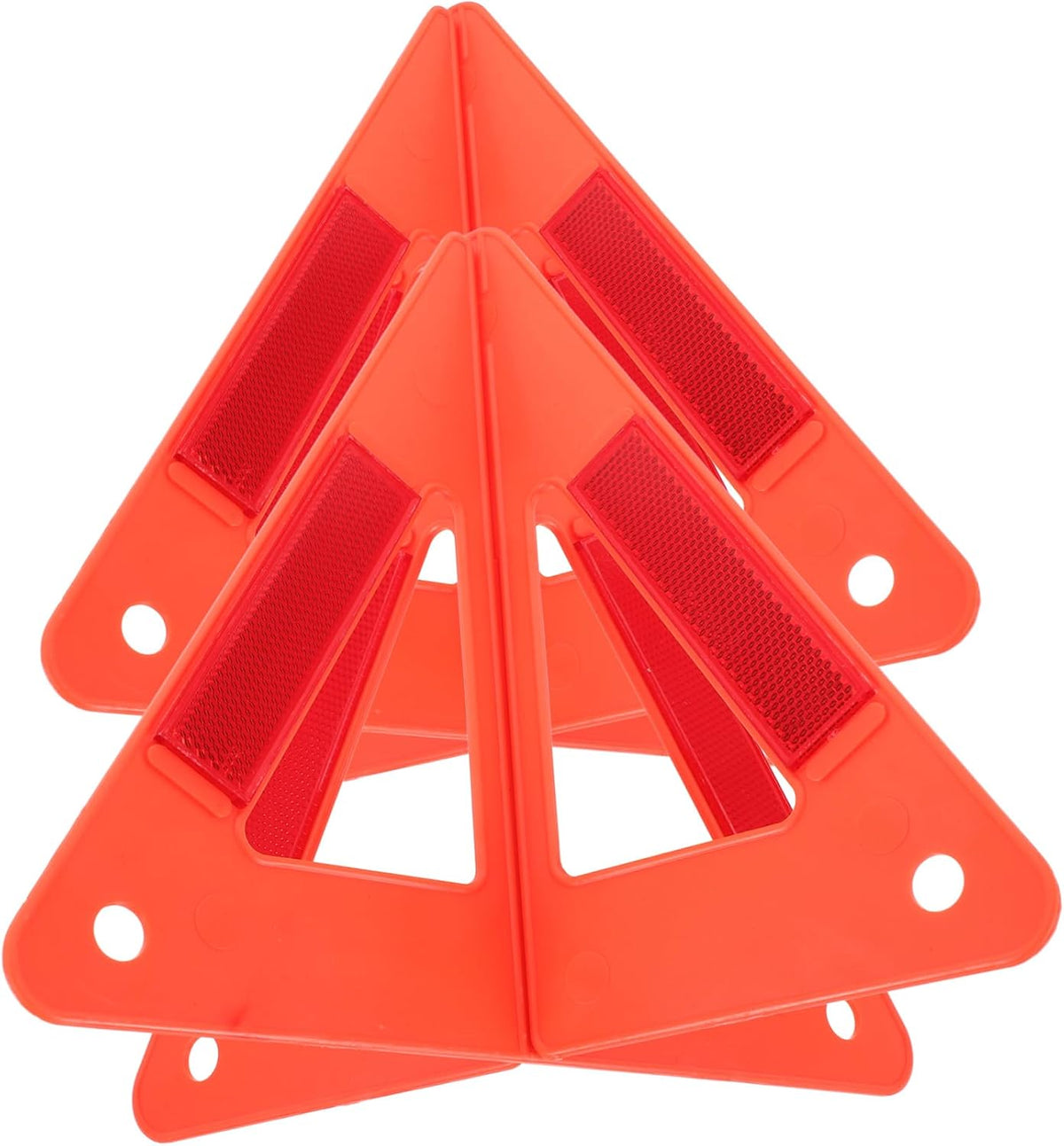 Plastic Reflective Triangle Road Warning Signs 2 Sets for Trucks