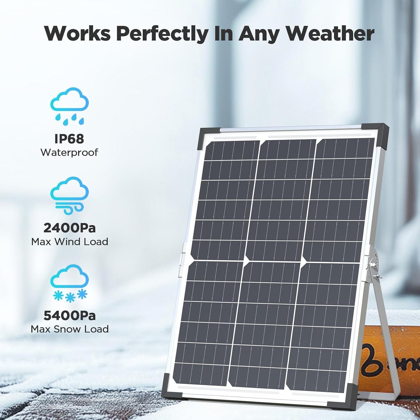 30W 12V Solar Battery Charger & Maintainer, Waterproof Trickle Charging Kit with IP68 Intelligent Controller, High-Performance Tempered Glass, for Car, RV, Marine, Camper and Trailer