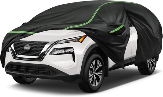 Car Cover for Nissan Rogue 2008-2025, SUV Size, 6 Layers Waterproof All Weather Protection, Sun UV Rain Snow Resistant with Windproof Straps & Reflective Design