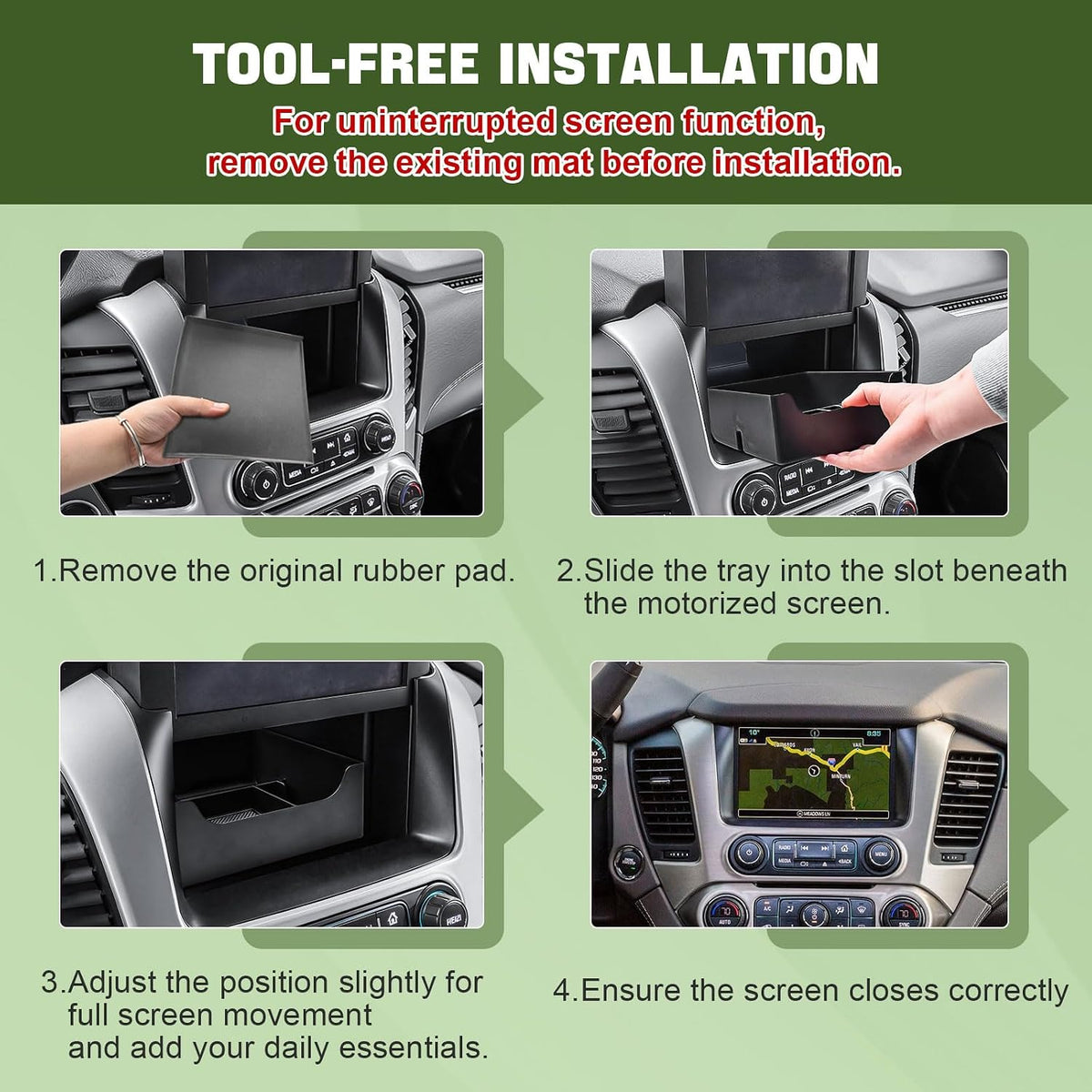 Center Console Organizer for 2015-2020 GMC Yukon & Chevrolet Suburban Tahoe