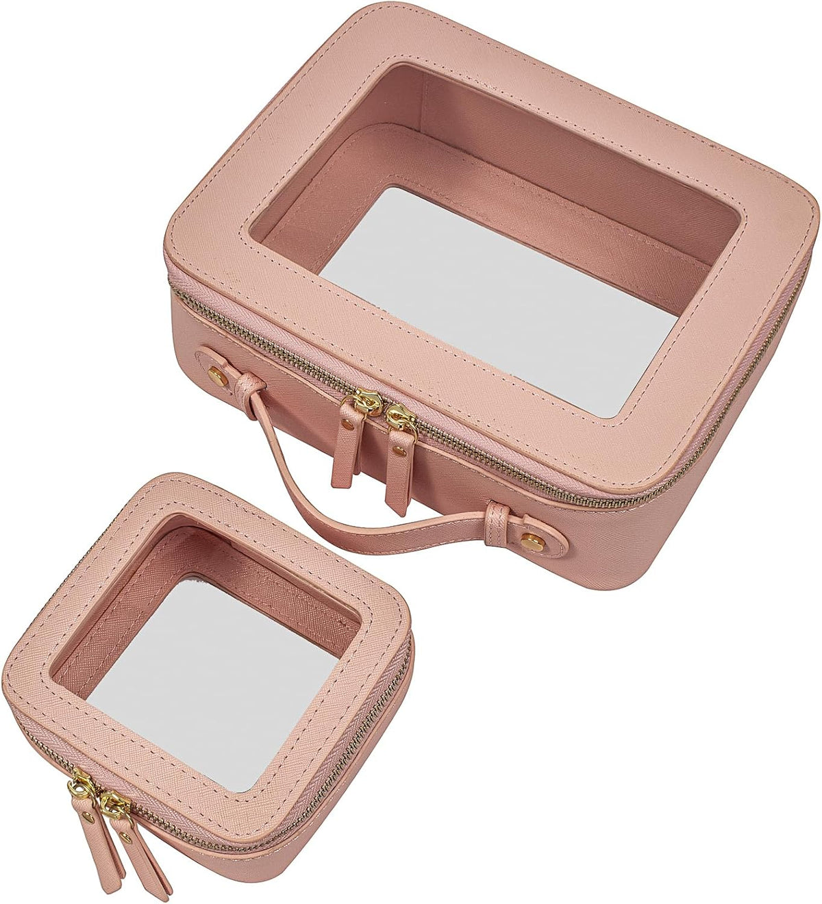 LETGO Small Makeup Bag Pouches for Purse Clear Makeup Bag for Purse Accessories Make Up Bag Small Car Organizer and Storage (Mini Purple)