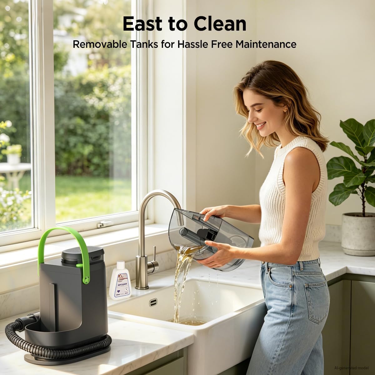 Portable Carpet Cleaner Machine, 18Kpa Powerful Suction Spot Cleaner for Pets, Professional Deep Cleaning Machine for Couch, Stairs, Car Interior & Seats, 600W Motor with Versatile Stain Tools