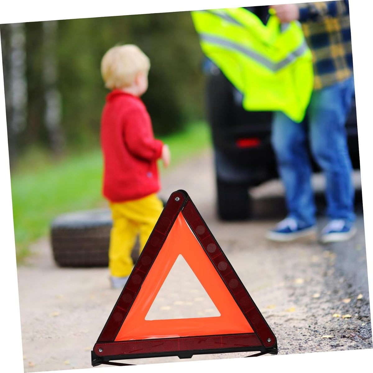 3 Pack Triangle Warning Signs for Cars, Roadside Safety Alerts