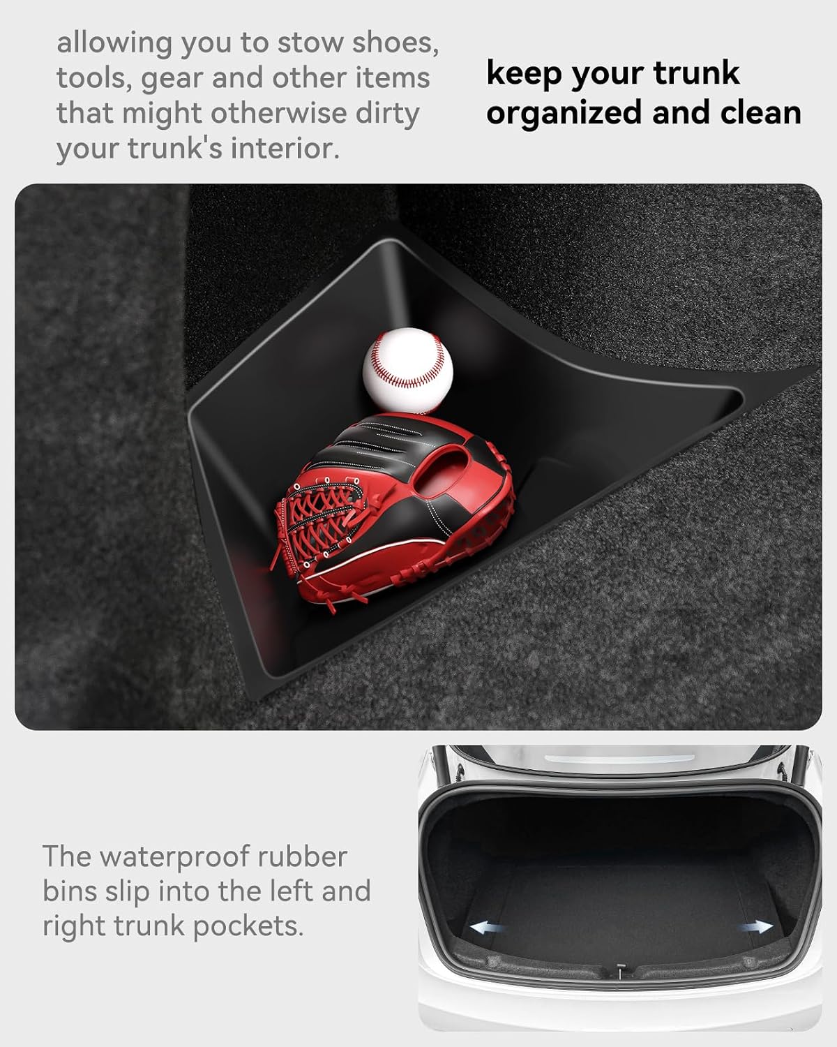 Trunk Organizer for 2024 2026 Tesla Model 3 Highland Accessories