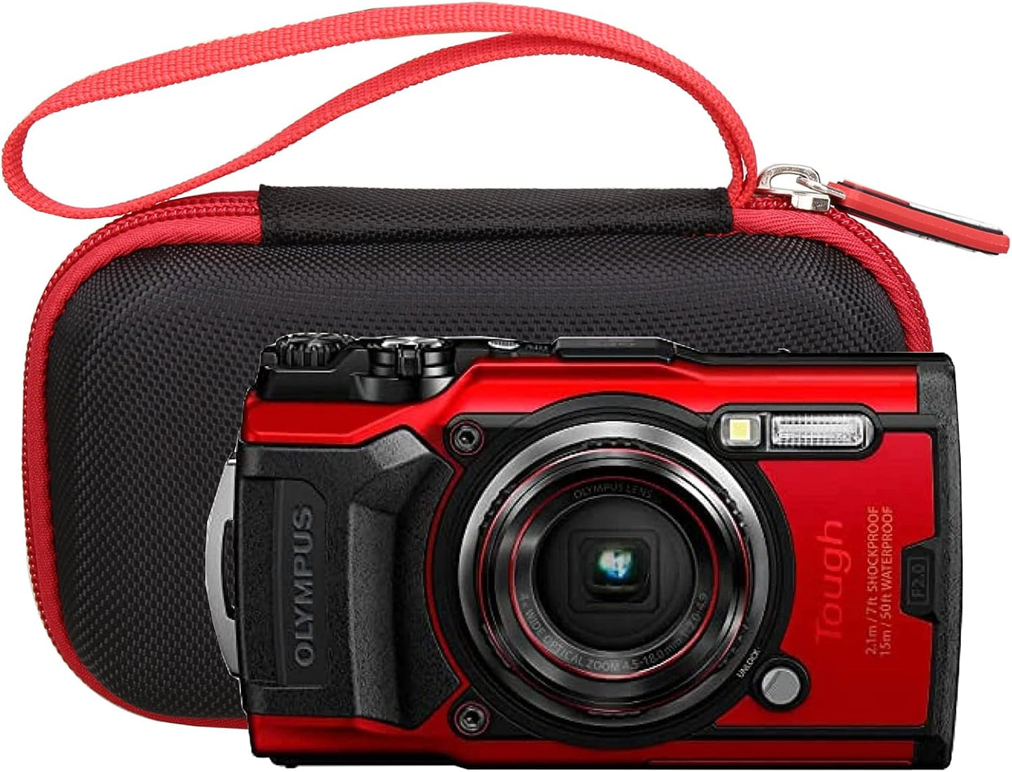 FBLFOBELI EVA Hard Carrying Case Compatible with OM SYSTEM Tough TG-7 / OLYMPUS Tough TG-6 / TG-5 / TG-4 Underwater Digital Camera (Case Only)