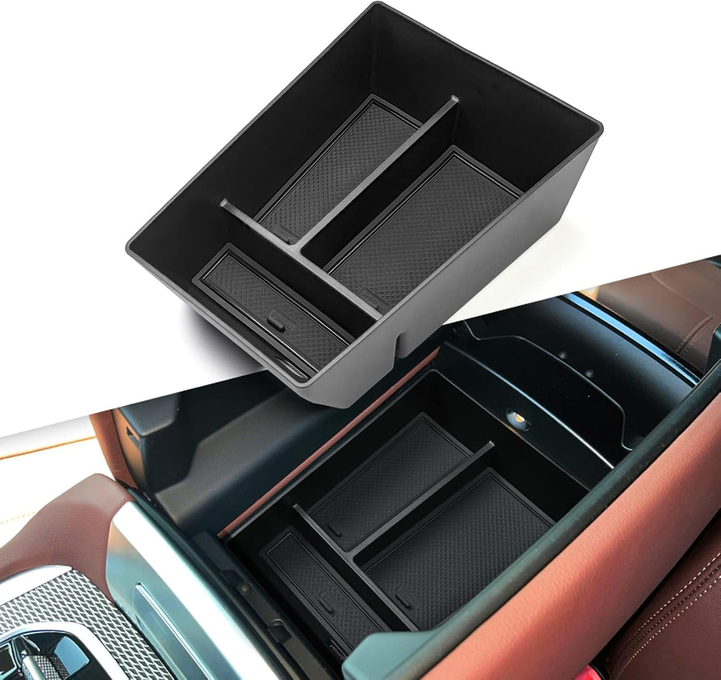 Jaronx For BMW X5 G05/X6 G06/X7 G07 Center Console Organizer | Console Organizer Tray Storage Compatible with BMW X5 G05/ X7 G07 2019-2026, X6 G06 2020-2026