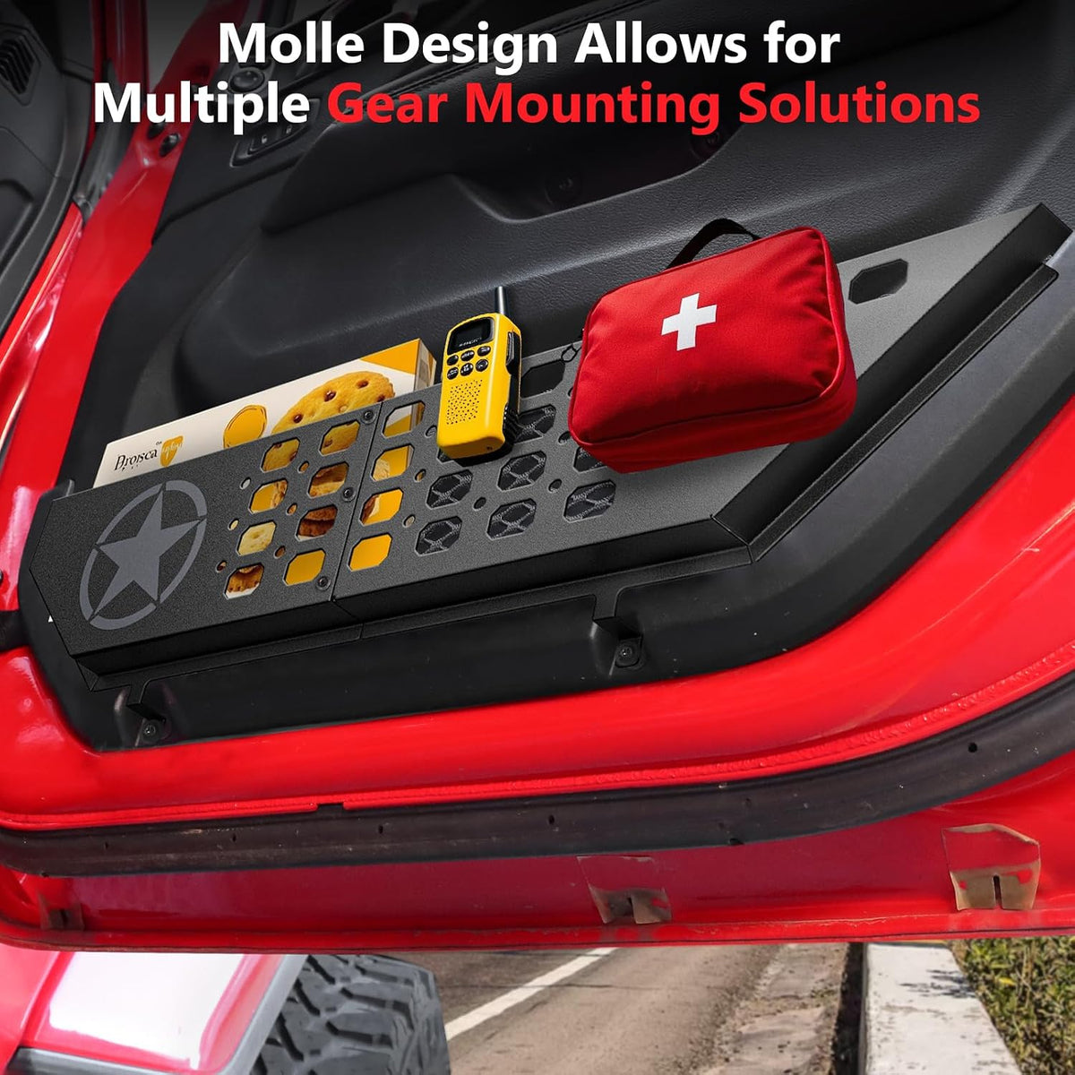 Eamplest Metal Front Door Storage Box for Jeep Wrangler JL JLU 2018-2026