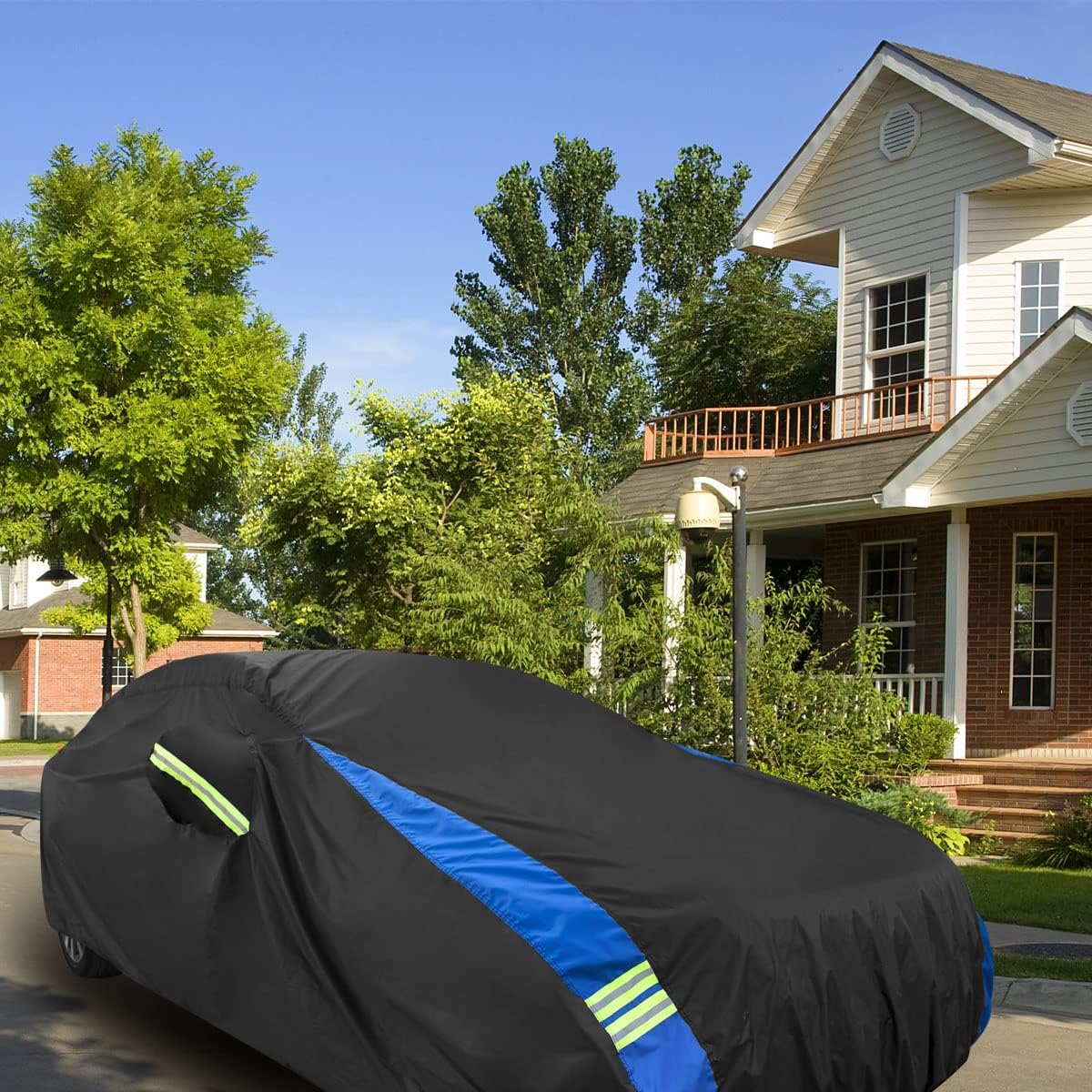 Avecrew Car Cover Waterproof All Weather for Automobiles, Outdoor Heavy Duty Full Exterior Covers for Sedan(194"-208")