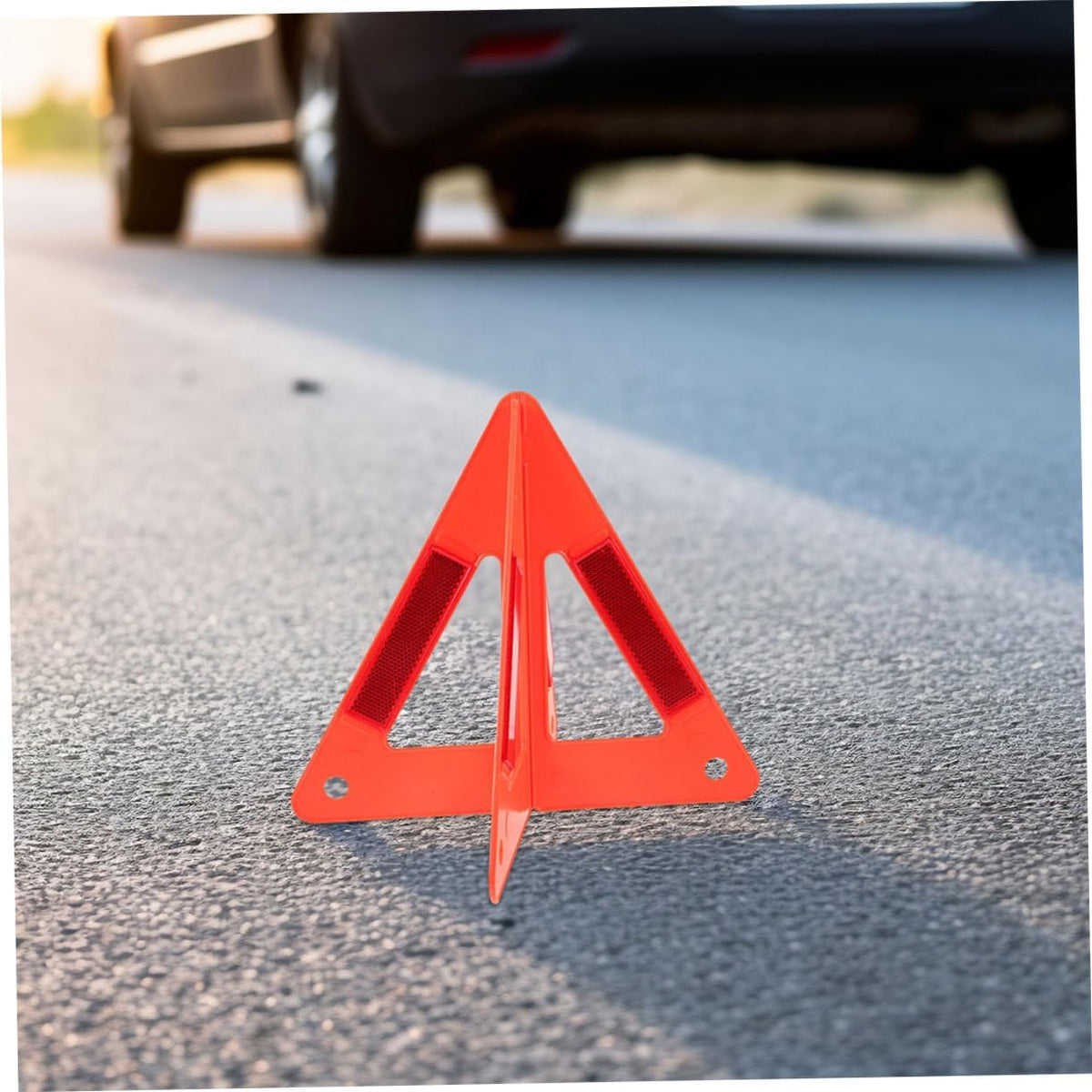 Zerodeko 4pcs Reflective Emergency Triangle Warning Signs for Roadside