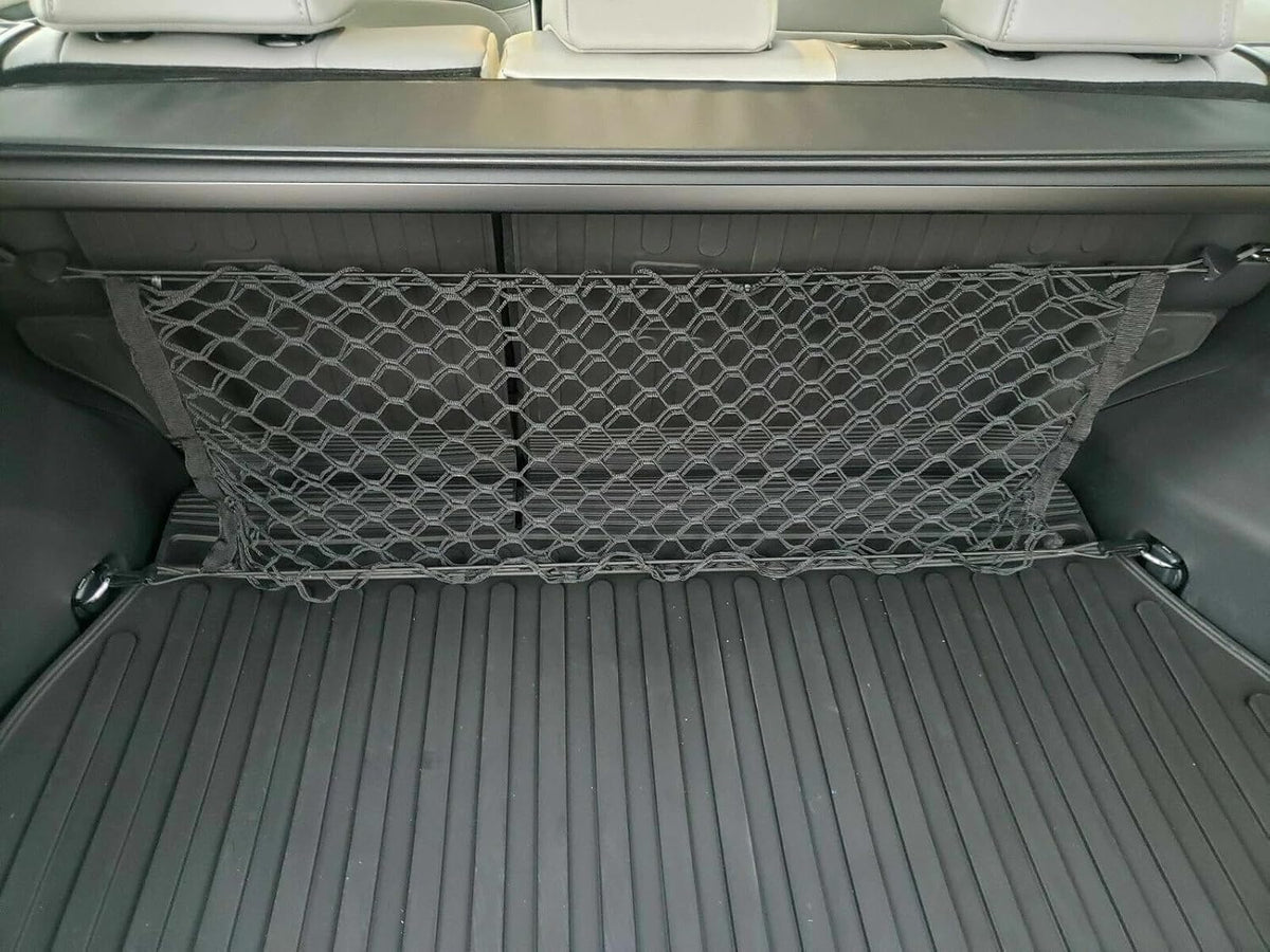 Rear Trunk Seats Organizer Cargo Net for Toyota RAV4 2019–2025 — Envelope Style Cargo Net for SUV — Premium Mesh Elastic Car Trunk Organizer Vehicle Carrier Storage — Compatible with RAV4