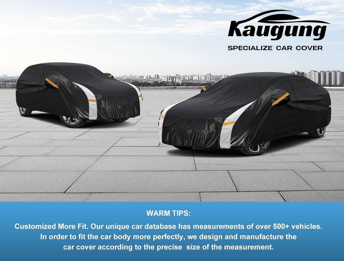 Kaugung 10 Layers Car Cover Custom Fit for Honda CRV CR-V (1995-2026), 100% Waterproof Full Exterior Cover with Vents, Towel & Repair Patches, Outdoor Rain Snow Sun UV Protection.