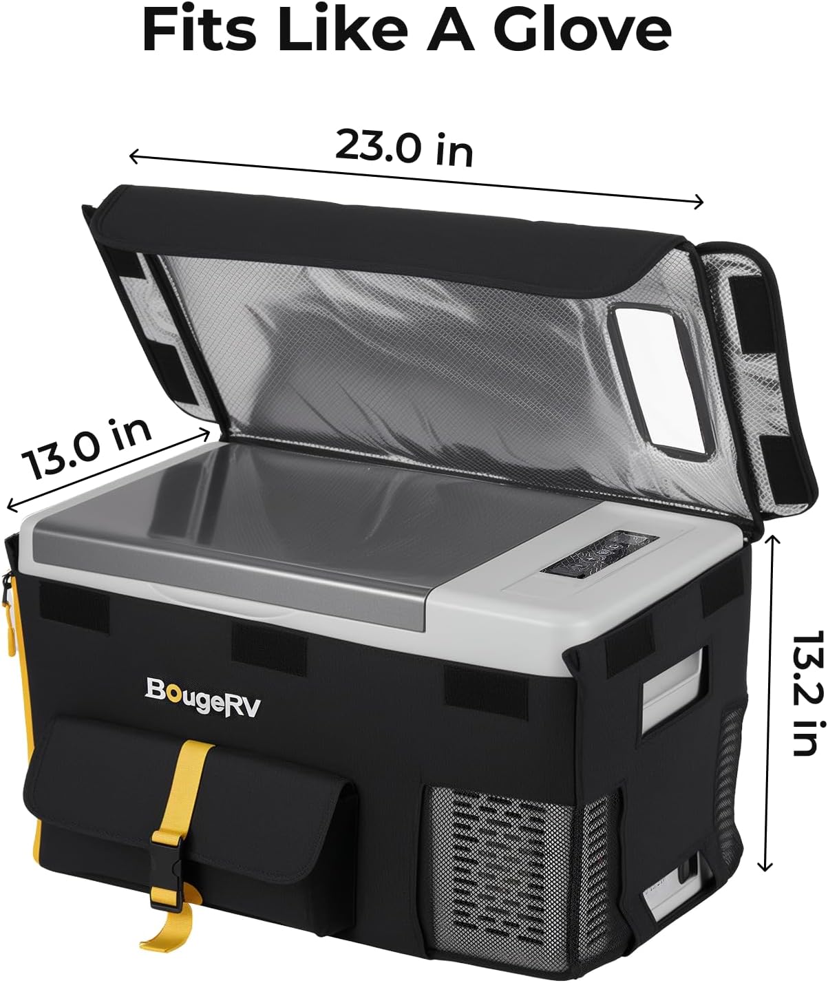 BougeRV 23 Quart Insulated Protective Cover, 12 Volt Car Freezer Cover for BougeRV CR22 Refrigerator (Refrigerator NOT Included, NOT for CRPRO Fridge)