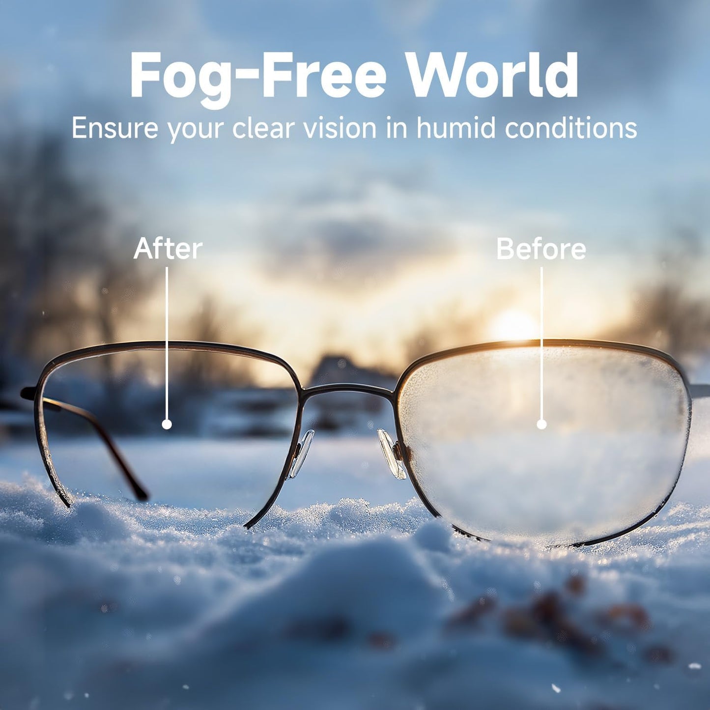 Anti Fog Lens Wipes for Eyeglasses, 150 Individually Wrapped Pre-Moistened Glasses Cleaning Wipes, Streak-Free Lens Cleaner for Glasses, Sunglasses, Phone Screen, Camera Lens & Goggles