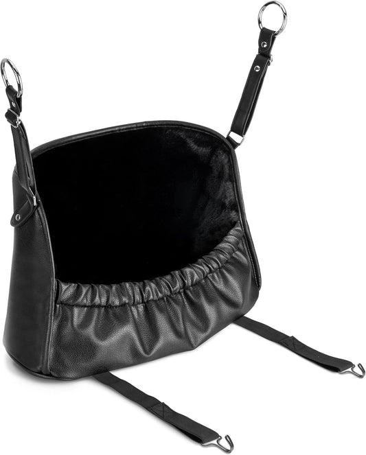 Premium Purse Holder for Car – 1 Compartment Midsize Front Seat Storage Barrier – Elegant Faux Leather & artificial Fur Car Handbag Holder – Automotive Consoles & Organizers