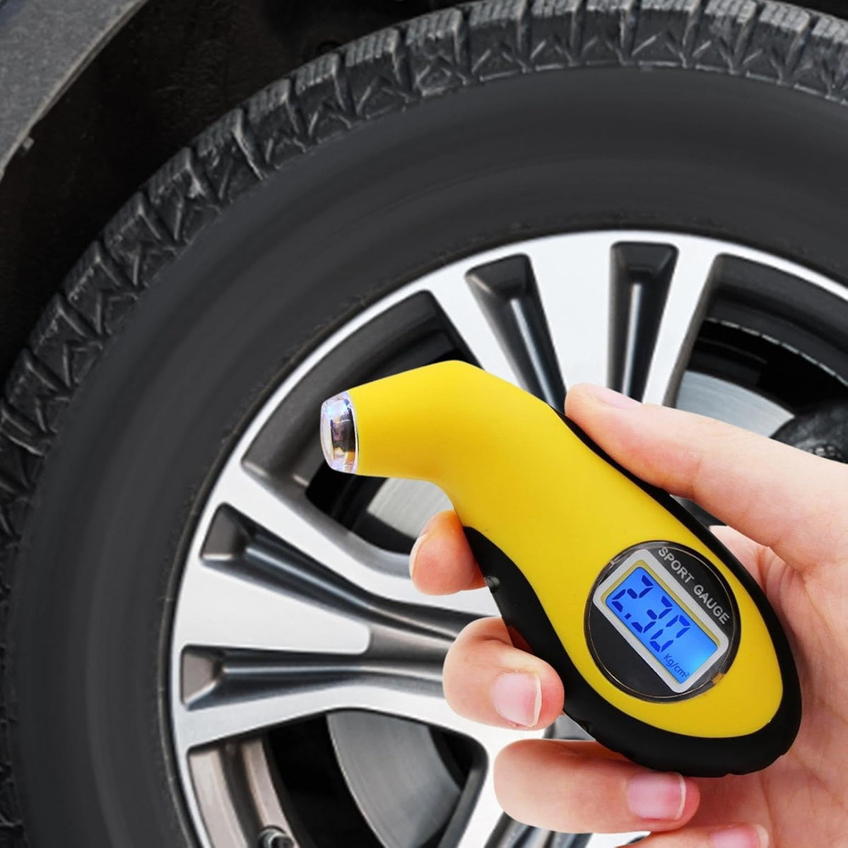 Digital Tire Pressure Gauge Backlit LCD Display Car Accessories