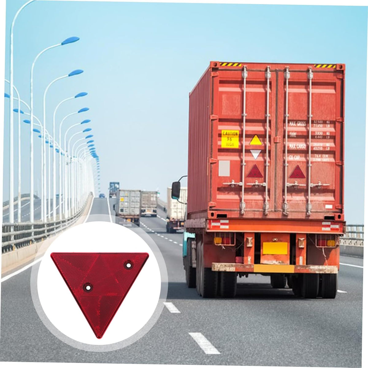 Reflective Triangle Warning Sign for Vehicle Roadside Road Safety