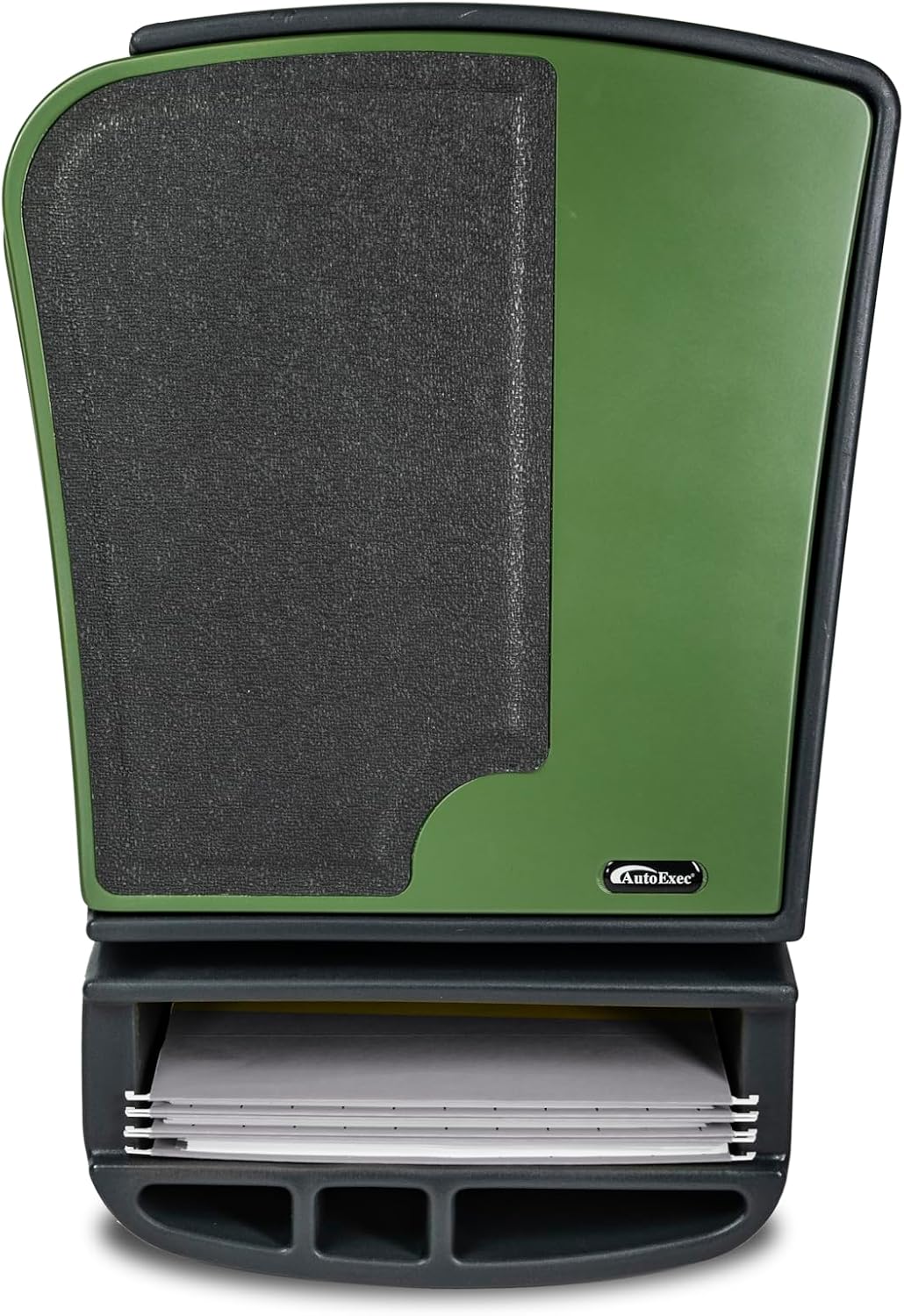 AutoExec Efficiency GripMaster Car Desk for Your Vehicle Workstation and Mobile Office, Army Green