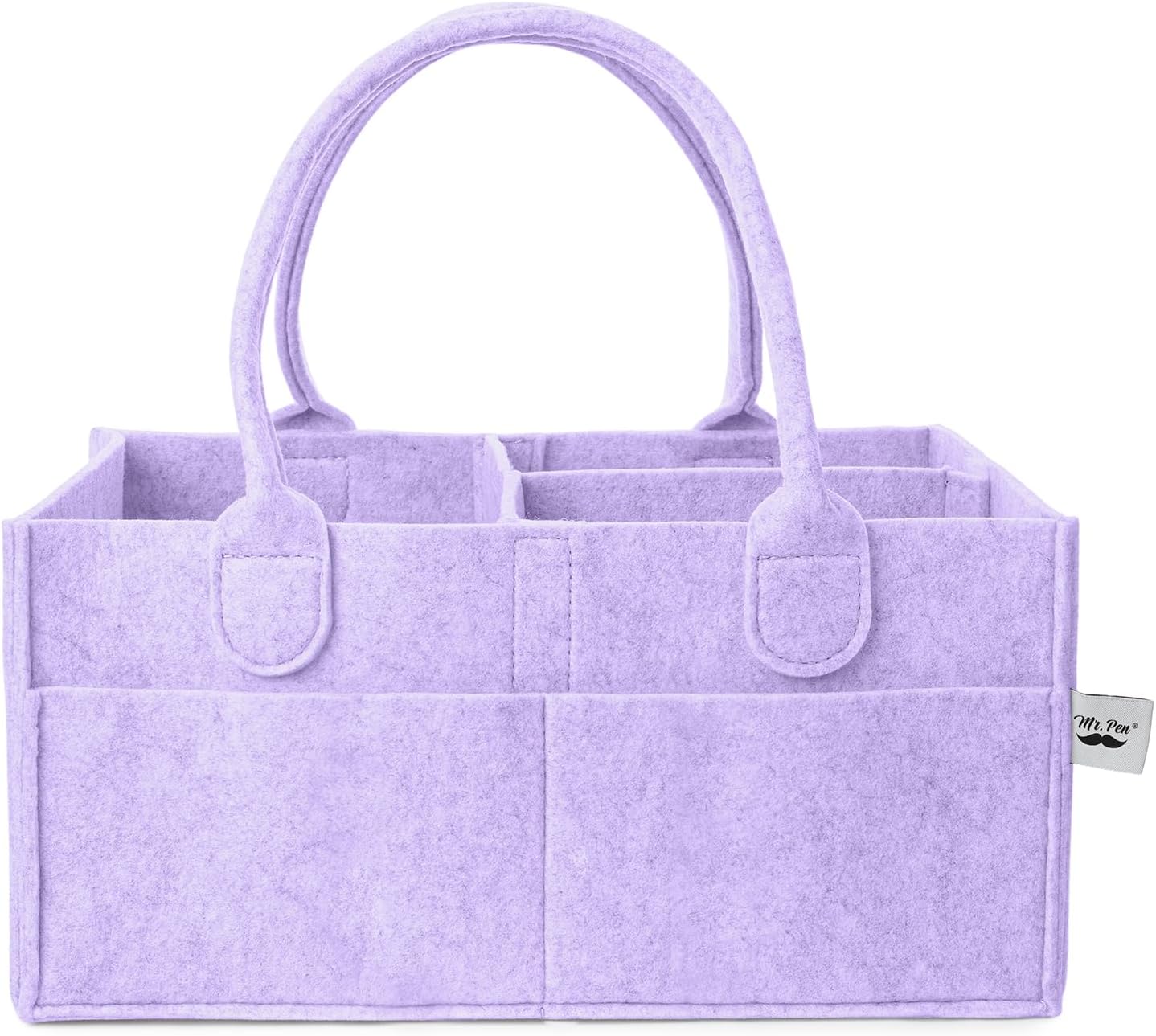 Mr. Pen- Baby Diaper Caddy Organizer, lavender dream | Nursery Storage Bin and Car Organizer for Diapers and Baby Wipes