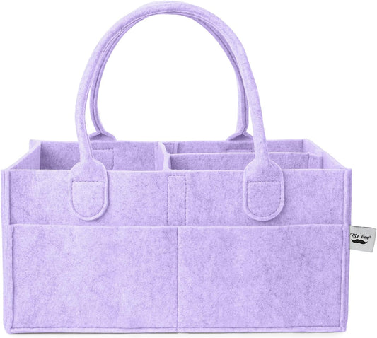 Mr. Pen- Baby Diaper Caddy Organizer, lavender dream | Nursery Storage Bin and Car Organizer for Diapers and Baby Wipes
