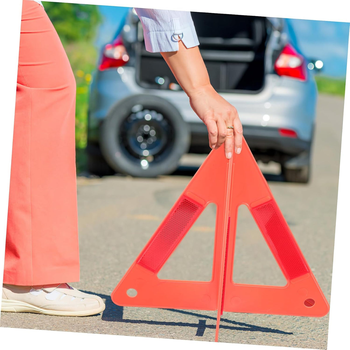 Alipis 1Set Reflective Emergency Triangles Roadside Car Safety Warning Tool for Breakdown Assistance Lightweight Durable Design for Trailers and Maintenance Vehicles