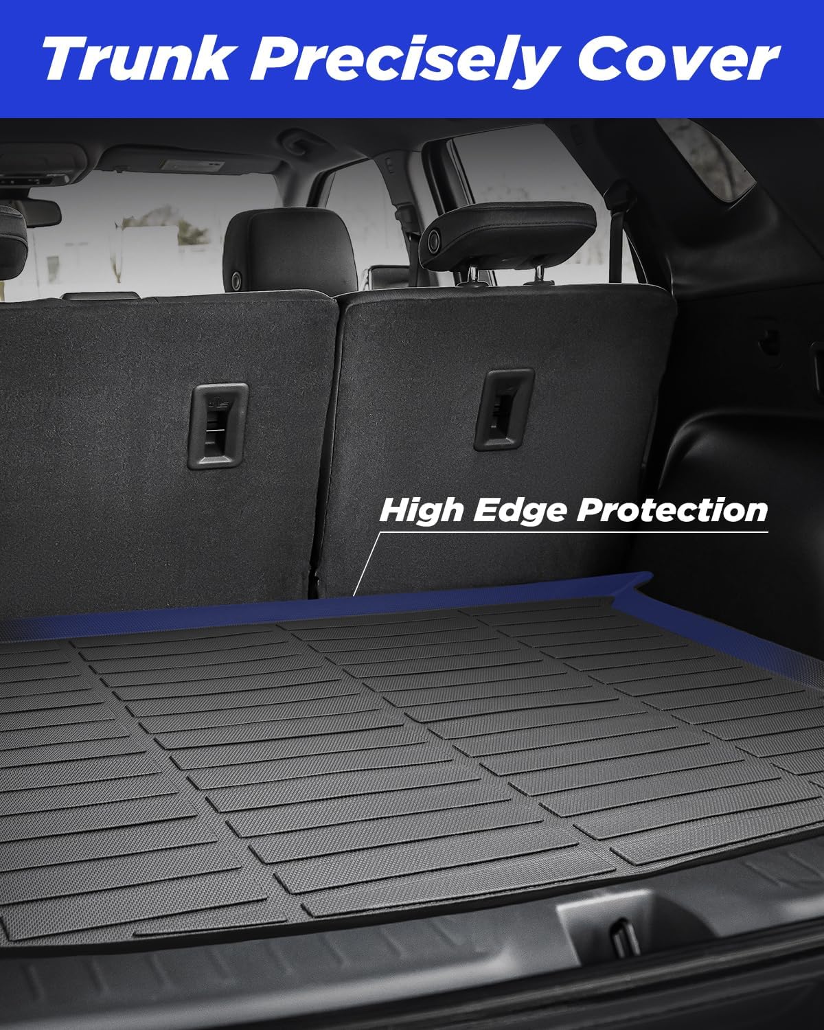 Floor Mats Cargo Liner for Chevrolet Chevy Blazer 2026 2025-2019 (Not EV & Not Trailblazer),All Weather Rubber Carpets for Base/L/LS/LT/Premier/RS Accessories 2023 2022 2021 2020 Car Rug Cover