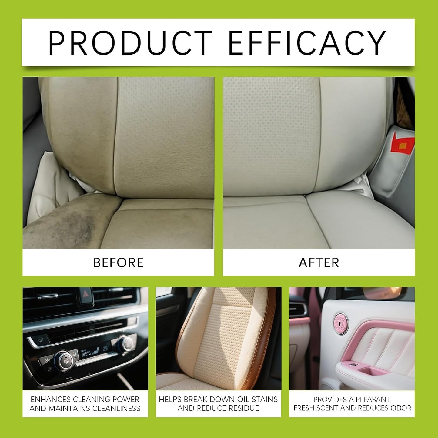 Easy to Use Waterless Car Interior Sprayer for Quick of Seats Dashboards and Ceilings 120ml Waterless
